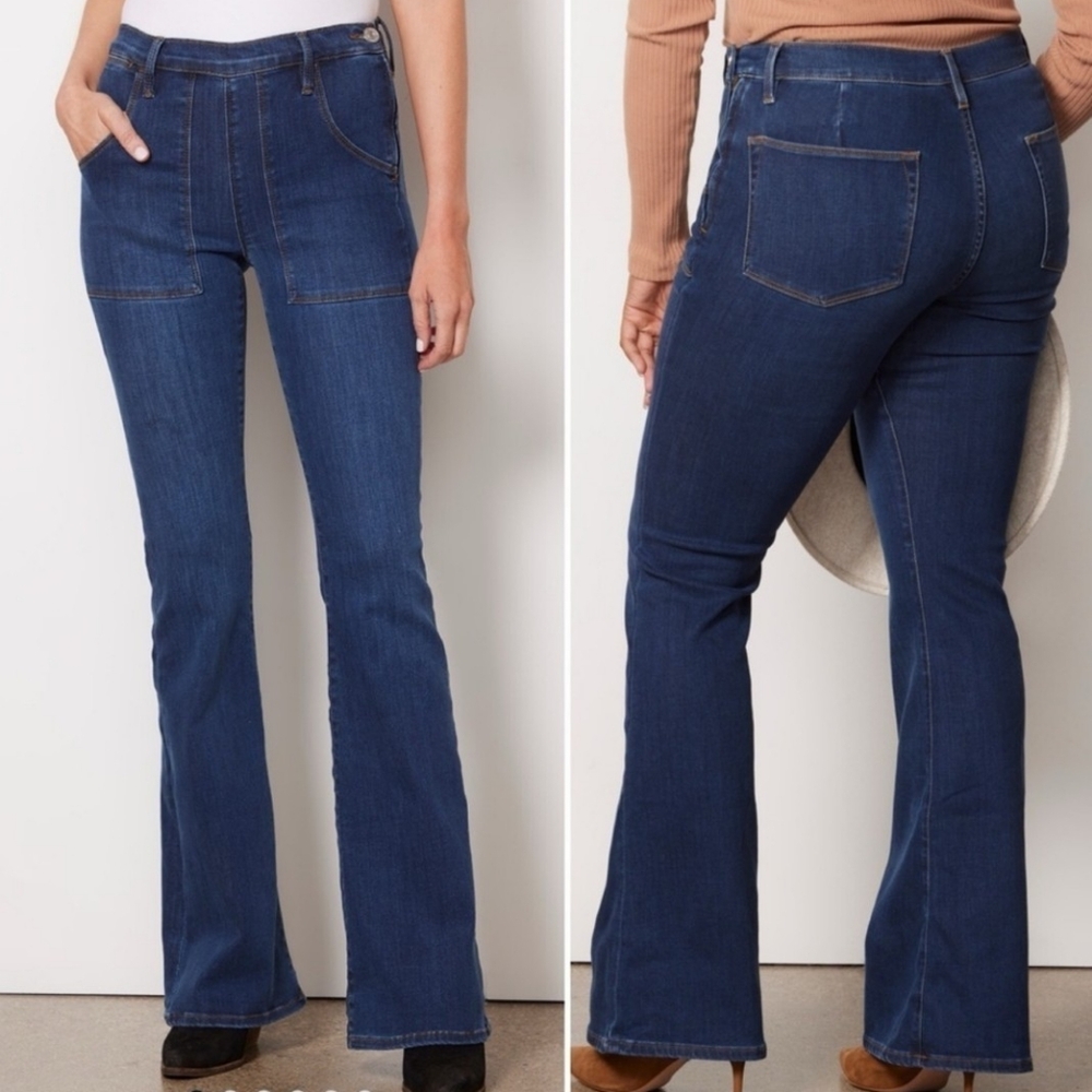 FRAME Le Flare De Francois Evereve Lemmie Mid Blue Jeans size 33